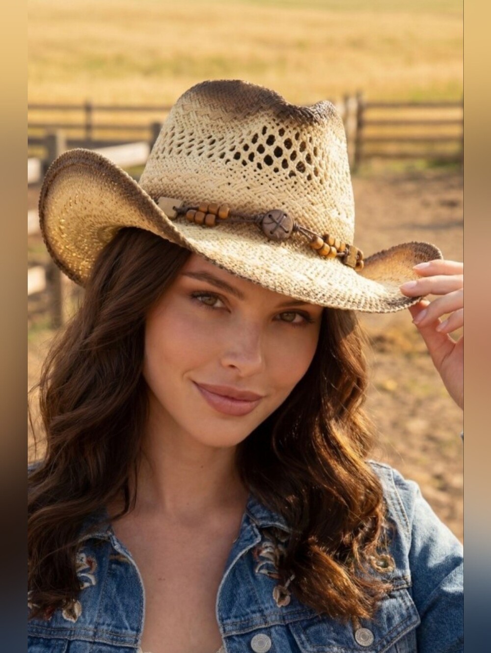 #1577 Desert Drift Straw Cowboy Hat